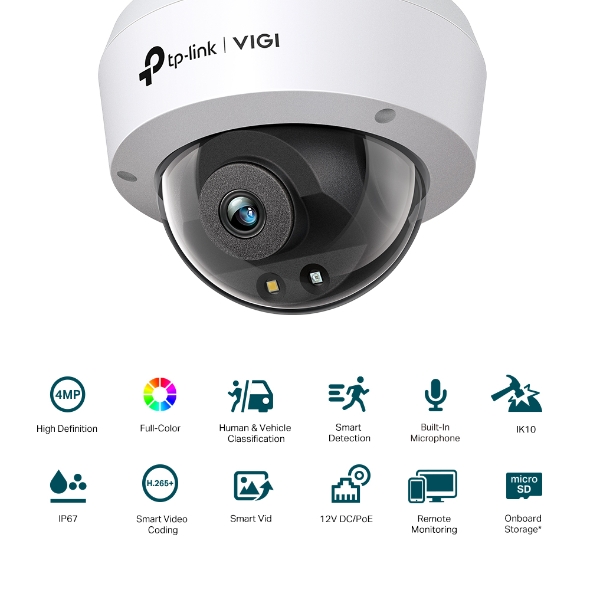 4MP Full-Color Dome Network Camera 